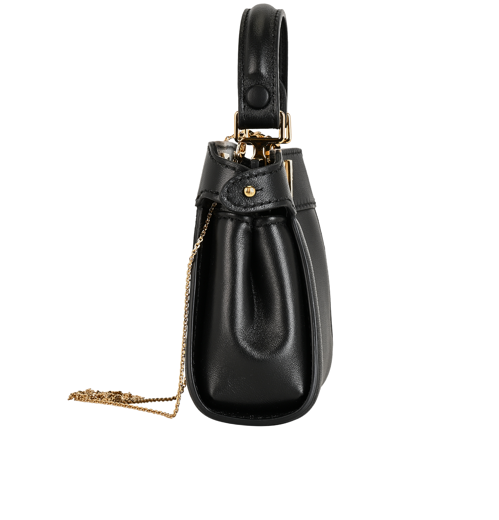 Nano Peekaboo, &pound;820, Handbags, Black, Leather, Side view